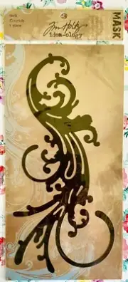 FLOURISH MASK by Tim Holtz Idea-ology stencil pattern filigree lacey texture fun