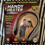 Handy Heater Silver & Black Personal Rechargeable Wearable Neckband Heater NIB