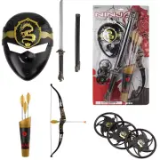 10Pcs Ninja Pretend Play Set Kid Toy With Sword Arrow Bow Mask For Birthday Gift