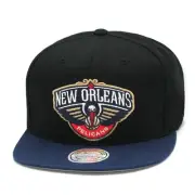 Mitchell & Ness New Orleans Pelicans "Flexfit" Snapback Hat Cap Black/Navy