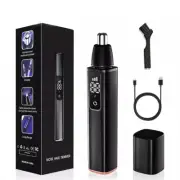 Ear and Nose Hair Trimmer for Men, IPX7 Waterproof Dual Edge Blades