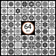 Mandala Stencils for Painting, Rock Painting Stencils Plastic Reusable mandala