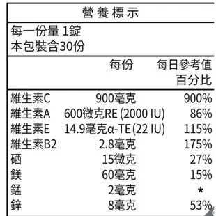 COSTCO好市多代購-Airborne 維生素A+C+E+紫錐菊+人參發泡錠(香橙口味) 30錠