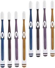 FOYTOKI 8pcs Soft Bristle Toothbrushes: Family Silicone Replacement Heads Gentle Toothbrushes for Adults Sensitive Mouth Portable for Travel
