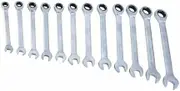 Costcom 12Pcs 8MM-22MM Ratchet Spanner Set Metric ND-0326 + Rolling Bag Hand Tool Kit Chrome Vanadium Steel, Ergonomic Design for DIY, Home, and Professional Use