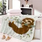 Brown Monkey Heritage Light 3D Warm Plush Fleece Blanket Picnic Sofa Couch