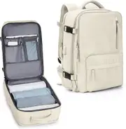 Travel Backpack Flight Approved Carry On Backpack Hiking Backpack Waterproof Outdoor Sports Rucksack Casual Daypack School Backpack Bag,Beige