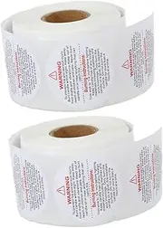 FONDOTIN 2 Rolls Candle Warning Labels of Removable Adhesive Decals for Candle Jars Stickers Per Eye Catching Design for Safety Information and Decorating