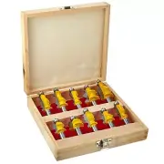 10PCS Architectural Molding Router Bit Set 1/2 Shank Casing Base CNC Line Han...