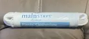 Mainstays Home - PLASTIC CLOTHESLINE - 100' - Mildew/Rot Resistant - NEW!