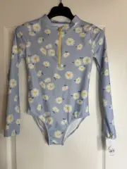 Carter's Daisy Rashguard One-Piece Swimsuit Kid Size 14 NEW