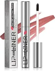 Peel Off Lip Liner Stain Long Lasting Lip Tint Tattoo for Women Girls Detachable Pencil Waterproof Transfer-proof Matte Lip Gloss,Highly Pigmented Color Finish Lip Tint Stain (01#Rose Pink, M)
