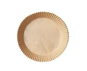 100Pcs/Set Air Fryers Liner Non-Stick Oil-proof 2 Colors BPA Free Round Steamer Paper Pad Kitchen Supplies Brown