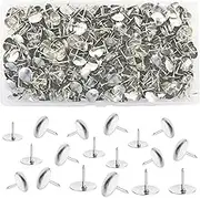 500Pcs Drawing Pins, BetterJonny Silver Push Pins 9.5mm Iron Thumb Tacks Head Nail Pin Doornail for Office or DIY