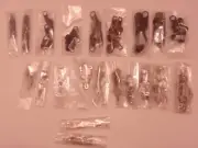 Over 55 pcs Metal Zipper Pull Dark Silver & Gold Sliders Different Sizes NEW