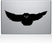 The Decal Guru Owl Attack MacBook Decal Vinyl Sticker - 13" MacBook Pro, Black
