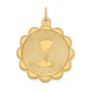14k Yellow Gold Holy Communion Disc Pendant