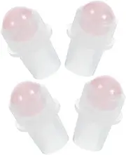 Beaupretty 4Pcs Essential Oil Roller Ball Inserts Durable Stainless Steel Balls for Bottles Neck Smooth Application for Aromatherapy Moisturizers Pink Jade Design