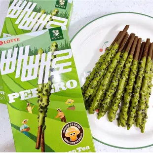 韓國代購🇰🇷⭐️5月新品 LOTTE 樂天PEPERO 빼빼로巧克力棒 綠茶口味 海南綠茶巧克力棒 ⭐️