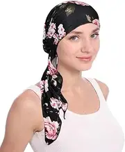 [Generic] Pre Tied Chemo Head Scarf for Women - Slip On Bandana Headwrap Caps Turban Sleep Hair Cover Hat