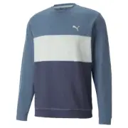 NWT Men's Puma Golf Cloudspun Colorblock Crew Sweatshirt, 535458 09, Medium