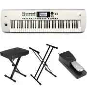 Korg i3 Arranger Keyboard Essentials Bundle - Silver