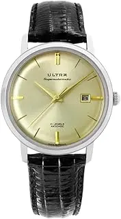 ULTRA(ウルトラ) Automatic Watch US122JR Men's Automatic Watch, Black, Dial Color - Gold, Automatic watch, made in France, minimalist