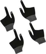 Milisten 2 Pairs of Two-Finger Gaming Touch Screen Gloves with Graphene Fingertips | Comfortable & Breathable for Enhanced Mobile Gaming and Billiards