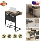 Multi-Functional Rustic Brown TV Tray with Adjustable Tilt for Maximum Comfort