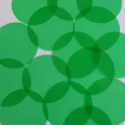 Sequin 50mm Round Shape Vinyl Go Go Trans Green. Made in USA