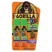 Gorilla Kids Glue Sticks With Disappearing Purple Color 2 6 Gram Sticks 1 Pack.
