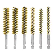 Hex Shank Brass Bore Brush Set Power Drill For Cleaning Polishing Painting g