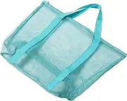[Ipetboom] Large Capacity Mesh Beach Bag Transparent Tote with Single Shoulder Strap for Travel Grocery Shopping and Cruise Use Durable Design for Easy Access and Comfort