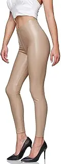[Glamexx24] Women's Faux Leather High Waist Leggings Skinny Trousers Leather Look Treggings