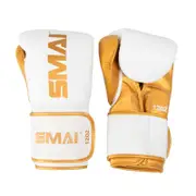 SMAI ProGuard White/Gold Boxing Glove - 16oz