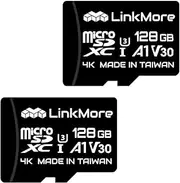 LinkMore 128GB XV13 (Agon 2 Pack) Micro SDXC Card, A1, UHS-I, U3, V30, Class 10 Compatible, Read Speed up to 100MB/s, Speed up to 40MB/s, SD Adapter Included