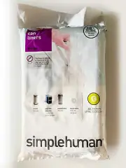 simplehuman Can Liners, Size G 30L 8, Gallon Trash Bags, 20 Count Refill
