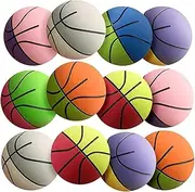 12 Pcs High Bounce Balls for Kids - Mini Rubber Basketball & Football Bouncy Handball Set, Perfect for Party Games, Outdoor Playground Fun, Party Bag Fillers, and Kids Gift Ideas (Random Colors)