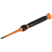 KLEIN Tools 1000V Insulated 2-in-1 Electronics Screwdriver Phillips Slotted Bits