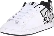 [DC] Women's Court Graffik Low Top Casual Skate Shoe, White/M Silver, 6.5