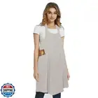 Buslint Japanese Crossback Apron for Women - Cotton Linen Pinafore Dress, Uni