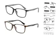 Blue Light Reading Glasses for Men，Sport Square 03 Black & Tortoise 1.75 x