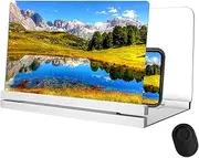 Magnifying Glass,Screen Newest Version,Phone Screen 14/42/59 Inch -5K Ultra-Definition Large-Screen Blu-ray Projector Mobile Amplifier Enlarger,Folding Universal Stand Reading