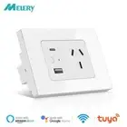 Tuya Wifi Smart Wall socket AU Plug Outlet Alexa Voice Control USB Type-C PD 30W
