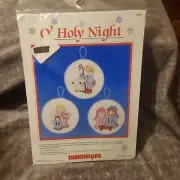 VTG Dimensions O Holy Night counted cross stitch ornament kit #8353