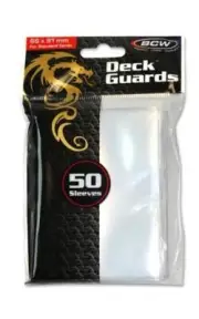 BCW Deck Guard Card Protector Sleeves - Matte Clear 50 Pack