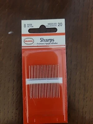 Needles - Size 8- Colonial Needle Company in England