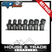 SP TOOLS 3/8"DR IMPACT SOCKET RAIL SET - 6PT SAE SWIVEL - 7PC SP20266