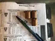 1/2"C x 3/8" FPT Copper Female Pipe Thread Sweat Adapter 5/8"OD NIBCO-USA