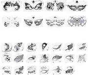 Vseutiac Halloween Face Painting Stencils, Carnival Face Masks for Girls and Boys, Birthday, Full and Half Face